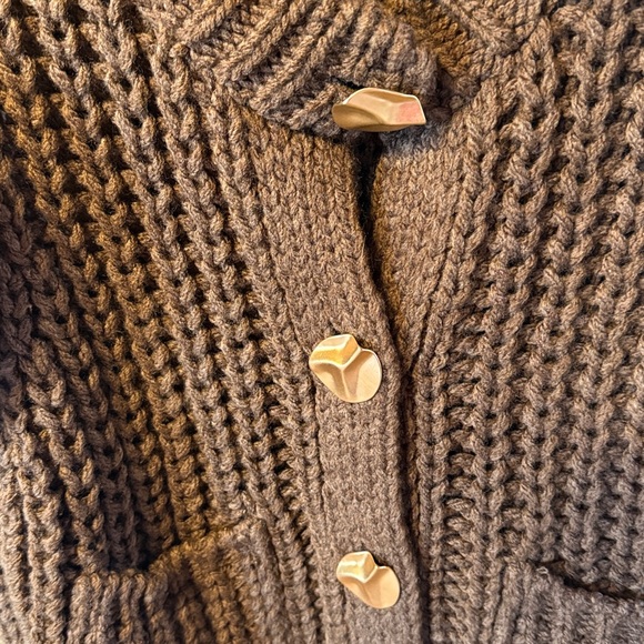 Zara Women's Chocolate Brown Knit Cardigan Vest - Picture 3 of 3